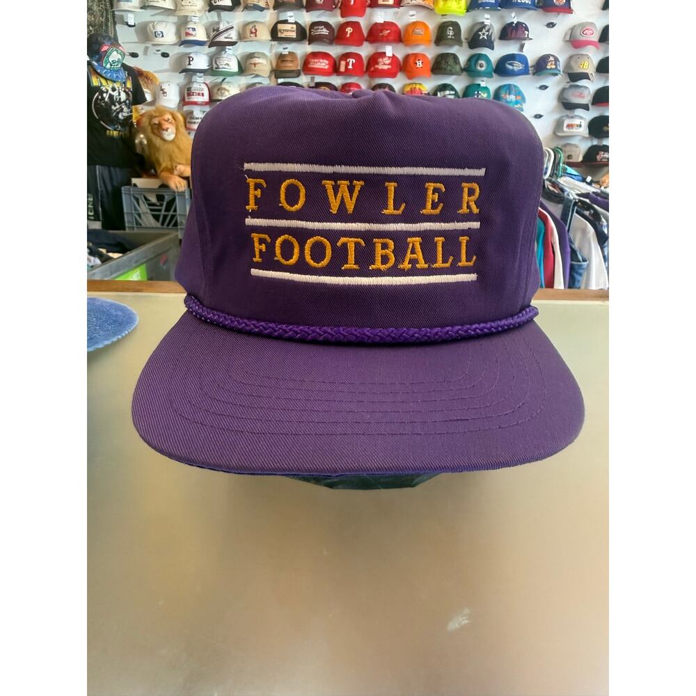 Vintage Purple Fowler Football Zip Back Hat